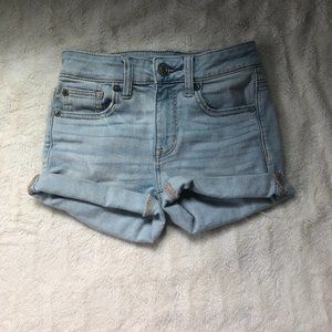 Light-washed American Eagle High-Waisted Shorts